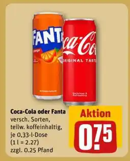 REWE Coca-Cola oder Fanta Angebot