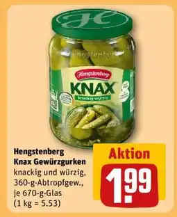 REWE Hengstenberg Knax Gewürzgurken Angebot