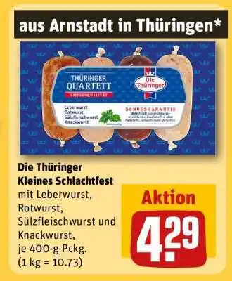 REWE Die Thüringer Kleines Schlachtfest Angebot