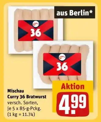 REWE Mischau Curry 36 Bratwurst Angebot