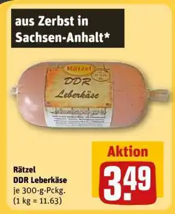 REWE Rätzel DDR Leberkäse Angebot