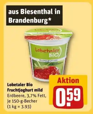 REWE Lobetaler Bio Fruchtjoghurt mild Angebot