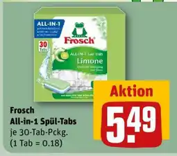 REWE Frosch All-in-1 Spül-Tabs Angebot