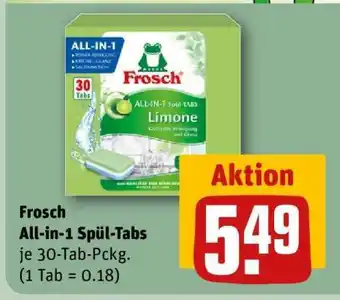 REWE Frosch All-in-1 Spül-Tabs Angebot