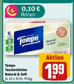 REWE Tempo Taschentücher Natural & Soft Angebot