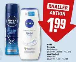 REWE Nivea Deospray oder Duschgel Angebot