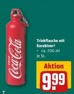 REWE Trinkflasche mit Karabiner Angebot