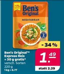 NETTO Ben’s Original Express Reis + 30 g gratis Angebot