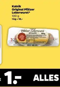 NETTO KALNIK Original Pfälzer Leberwurst Angebot