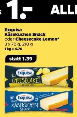 NETTO Exquisa Käsekuchen Snack oder Cheesecake Lemon Angebot
