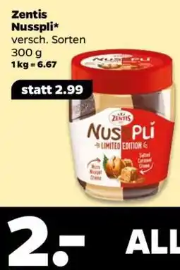 NETTO Zentis NussPli Angebot