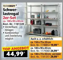 Norma Schwerlastregal 2er-Set ca. 180 x 90 x 40 cm Angebot