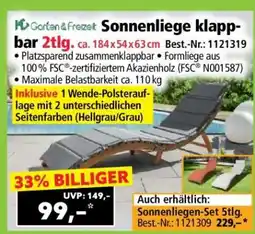 Norma Sonnenliege klappbar 2tlg Angebot