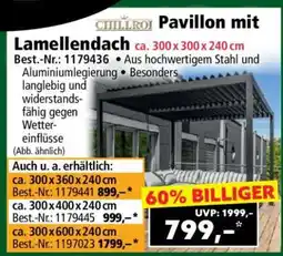 Norma Pavillon mit Lamellendach ca. 300 x 300 x 240 cm Angebot