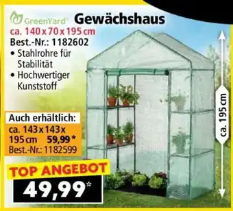 Norma Gewächshaus Angebot