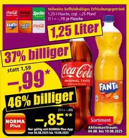 Norma teilweise koffeinhaltiges Erfrischungsgetränk Angebot