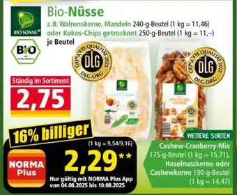 Norma Bio-Nüsse Angebot
