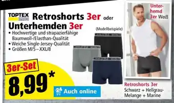Norma Retroshorts 3er oder Unterhemden 3er Angebot