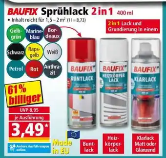 Norma BAUFIX Sprühlack 2 in 1 Angebot