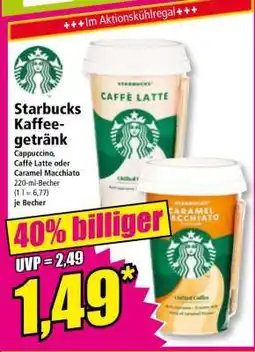 Norma Starbucks Kaffeegetränk Angebot