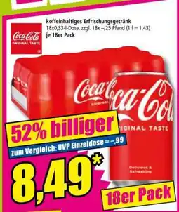 Norma koffeinhaltiges Erfrischungsgetränk Angebot