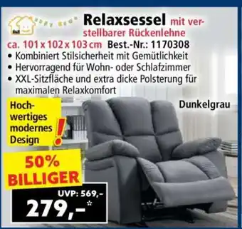 Norma Relaxsessel mit verstellbarer Rückenlehne Angebot