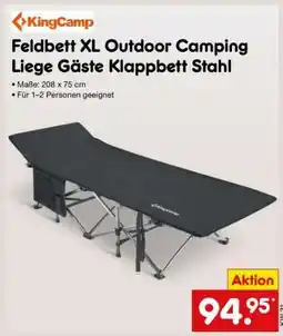 Netto Marken-Discount Feldbett XL Outdoor Camping Liege Gäste Klappbett Stahl Angebot
