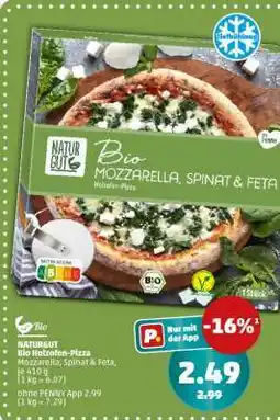 PENNY NATURGUT Bio Holzofen-Pizza Mozzarella, Spinat & Feta Angebot