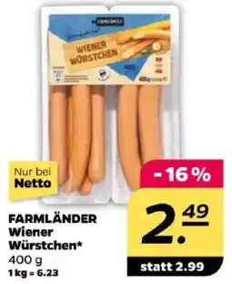NETTO FARMLÄNDER Wiener Würstchen Angebot