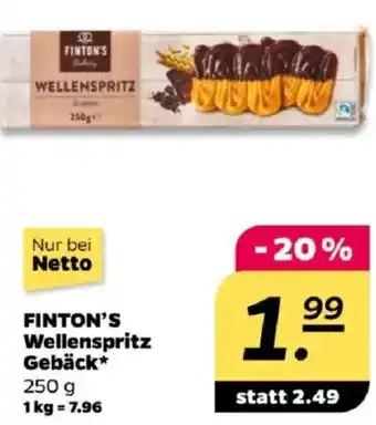 NETTO FINTON'S Wellenspritz Gebäck Angebot