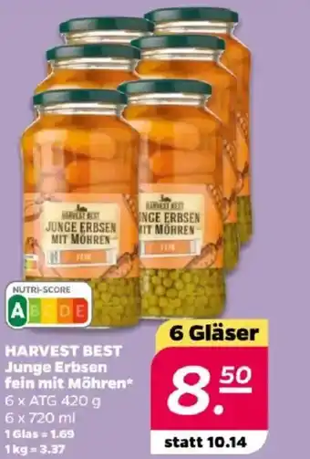 NETTO HARVEST BEST Junge Erbsen fein mit Möhren Angebot