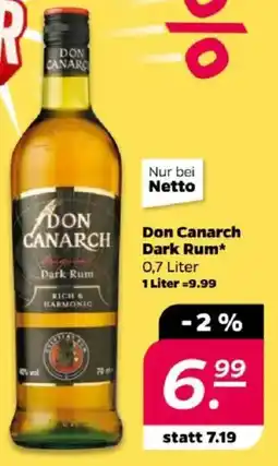 NETTO Don Canarch Dark Rum Angebot
