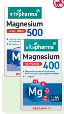 Rossmann Altapharma Magnesium 500 Depot Angebot