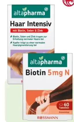 Rossmann Altapharma Haar intensiv Angebot