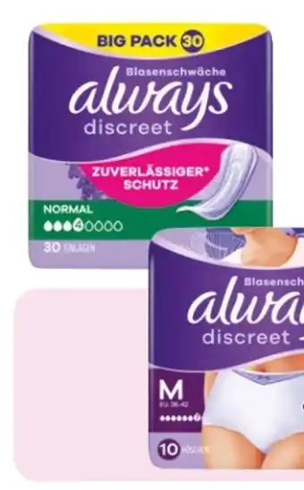 Rossmann Always Discreet Big Pack Angebot
