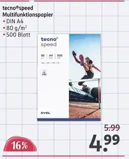 Rossmann Tecno speed multifunktionspapier Angebot