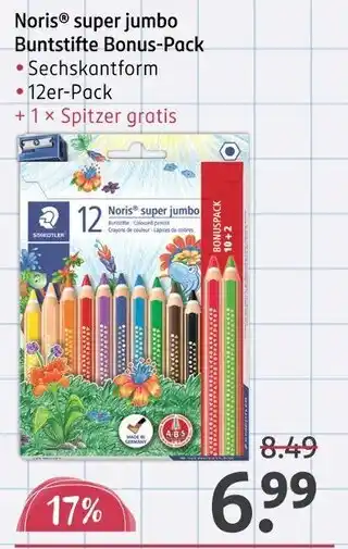 Rossmann Staedtler noris super jumbo buntstifte bonus-pack Angebot