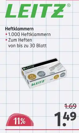 Rossmann Leitz heftklammern Angebot