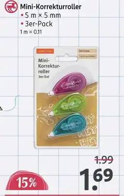 Rossmann Schreibwelt mini-korrekturroller Angebot