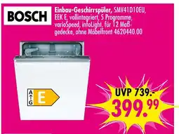 Möbel Boss Bosch einbau-geschirrspüler smv41d10eu Angebot