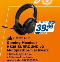 Expert Corsair gaming-headset hs35 surround v2 multiplattform schwarz Angebot