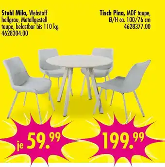 Möbel Boss Stuhl mila oder tisch pina Angebot