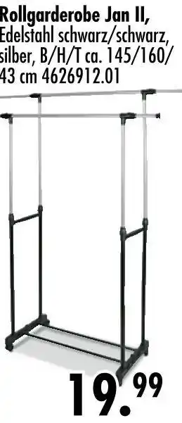 Möbel Boss Rollgarderobe jan ii Angebot