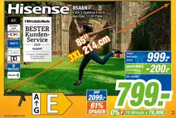 Expert Hisense 4k tv 85a6n Angebot