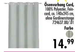 Möbel Boss Ösenvorhang cord Angebot