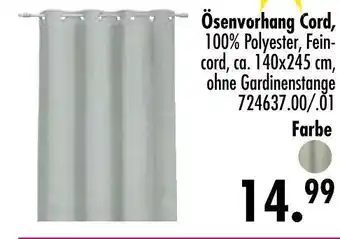 Möbel Boss Ösenvorhang cord Angebot