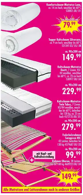 Möbel Boss Komfortschaum-matratze luna Angebot