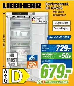 Expert Liebherr gefrierschrank gn 46vd25 Angebot