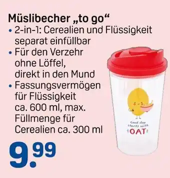 Rossmann Müslibecher 'to go' Angebot