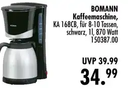 Möbel Boss Bomann kaffeemaschine Angebot